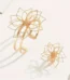 2 sets of women's jewelry sets - summer vintage elegant hollow flower-shaped open-ended bracelet and ring