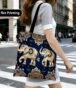 Boho Indian Inspired Design Featuring a unique paisley print with ornate floral patterns, this bag exudes a boho Indian-inspired aesthetic. No Zipper Closure This tote bag's no zipper closure provides easy access to your belongings while maintaining a sleek look. Four Seasons Use Designed for year-round use, this tote bag's lightweight construction and casual style are ideal for all seasons. Unisex Appeal With its gender-neutral design, this tote bag appeals to both men and women, making it a versatile addition to any wardrobe. Eco-Friendly Material Crafted from durable polyester, this tote bag is not only stylish but also eco-friendly, promoting sustainable fashion.